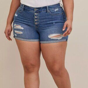 Torrid 28 Vintage Stretch Mid-Rise 3.5 inch Short NWT